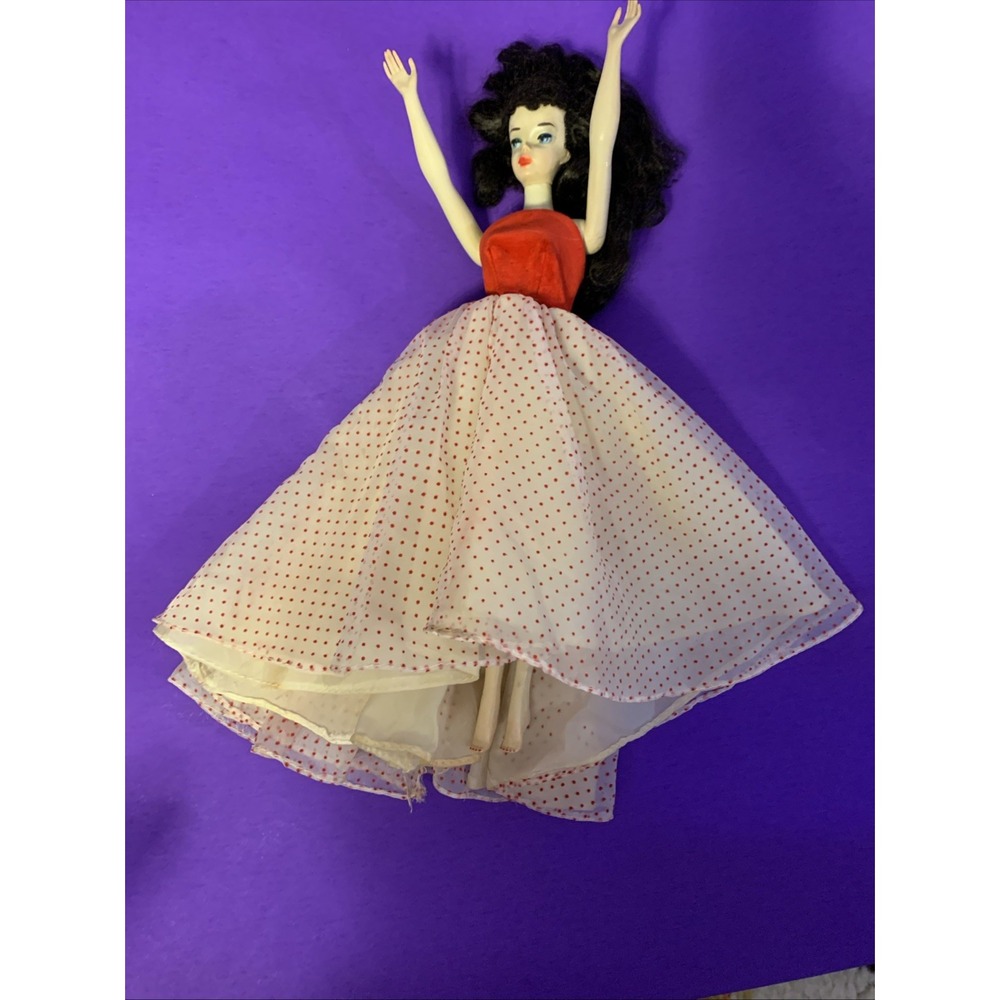Vintage Barbie Premier Gown Flocked Dots Dotted Swiss Debutante Ball Rare